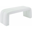 Meridian Furniture Arc White Vegan Leather Bench