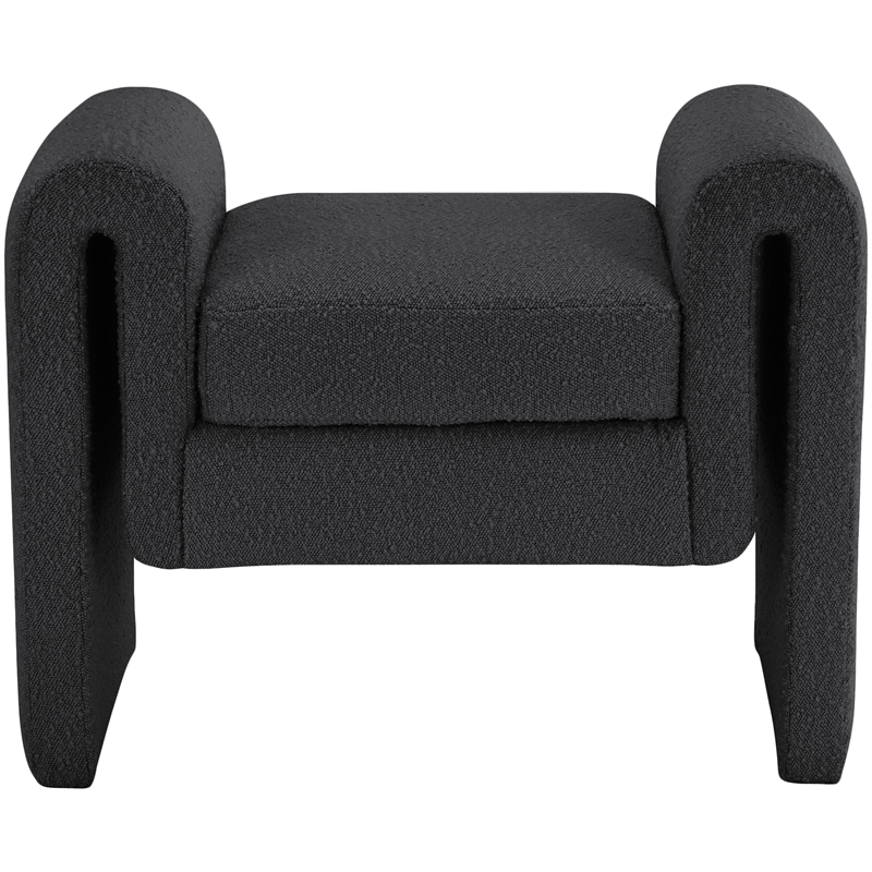 Meridian Furniture Stylus Black Fabric Bench