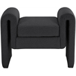 Meridian Furniture Stylus Black Fabric Bench