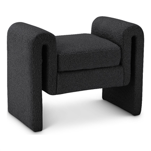 Meridian Furniture Stylus Black Fabric Bench