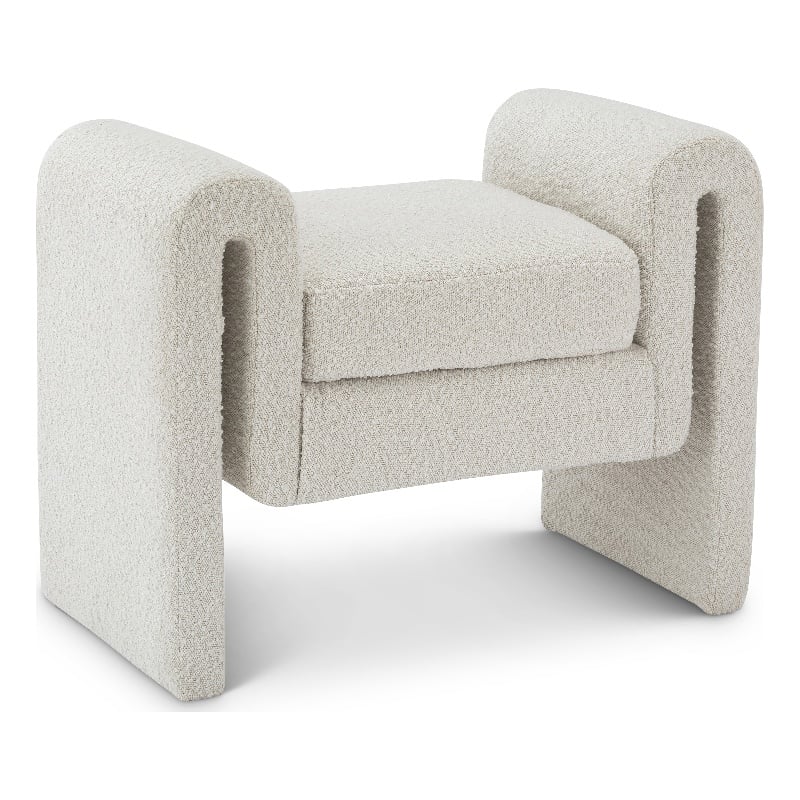 Meridian Furniture Stylus Cream Fabric Bench