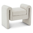 Meridian Furniture Stylus Cream Fabric Bench