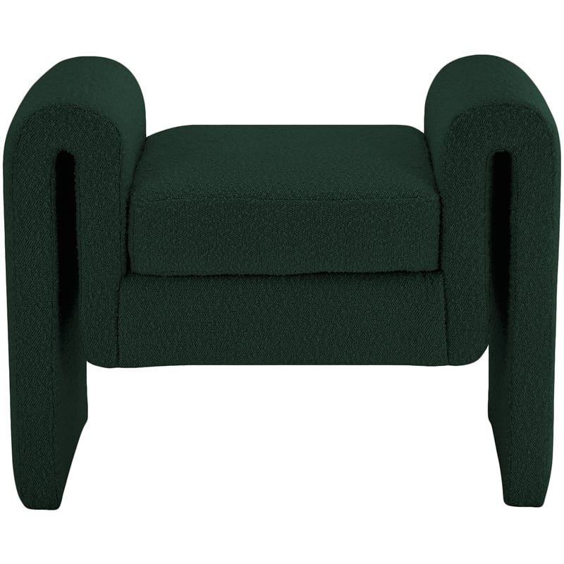 Meridian Furniture Stylus Green Fabric Bench