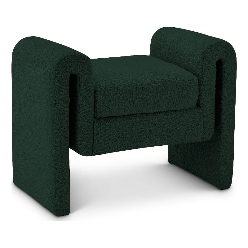 Meridian Furniture Stylus Green Fabric Bench