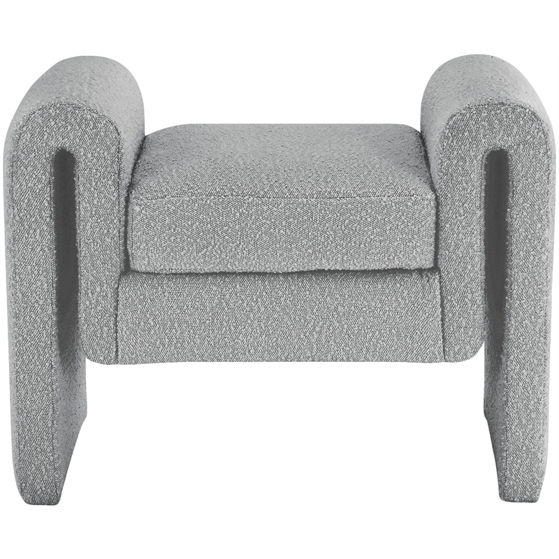 Meridian Furniture Stylus Grey Fabric Bench