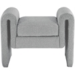 Meridian Furniture Stylus Grey Fabric Bench