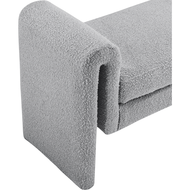 Meridian Furniture Stylus Grey Fabric Bench