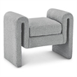 Meridian Furniture Stylus Grey Fabric Bench