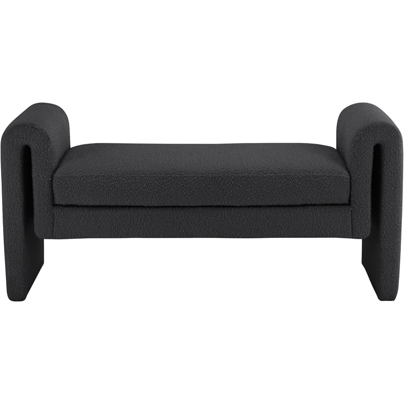 Meridian Furniture Stylus Black Fabric Bench