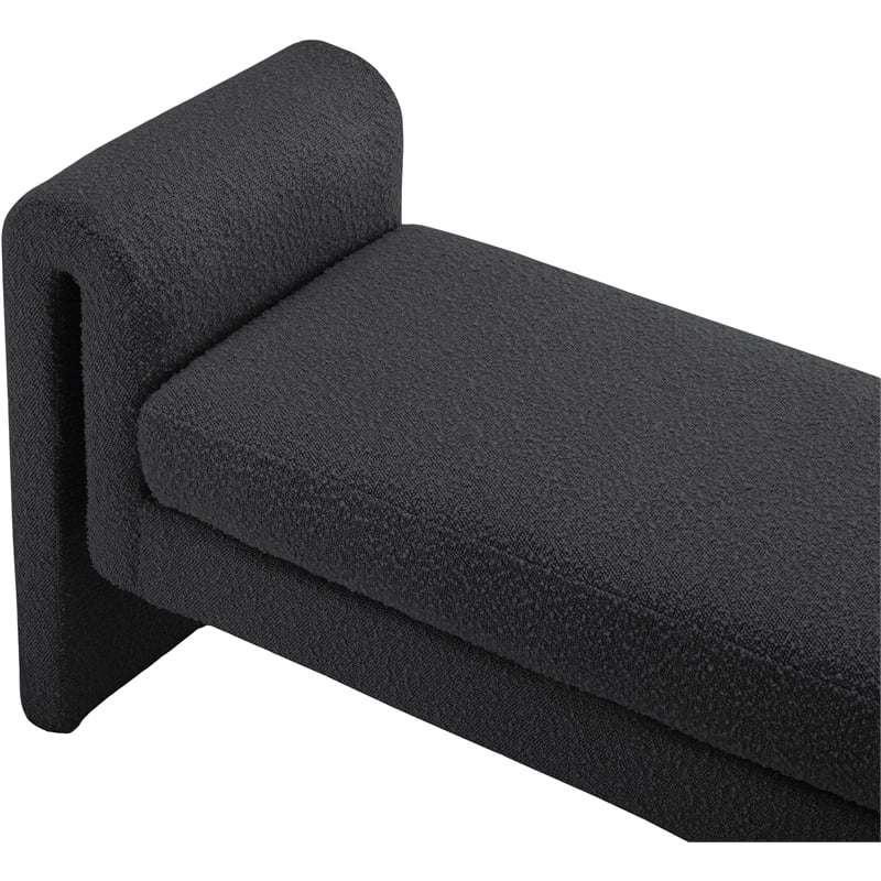 Meridian Furniture Stylus Black Fabric Bench
