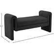 Meridian Furniture Stylus Black Fabric Bench