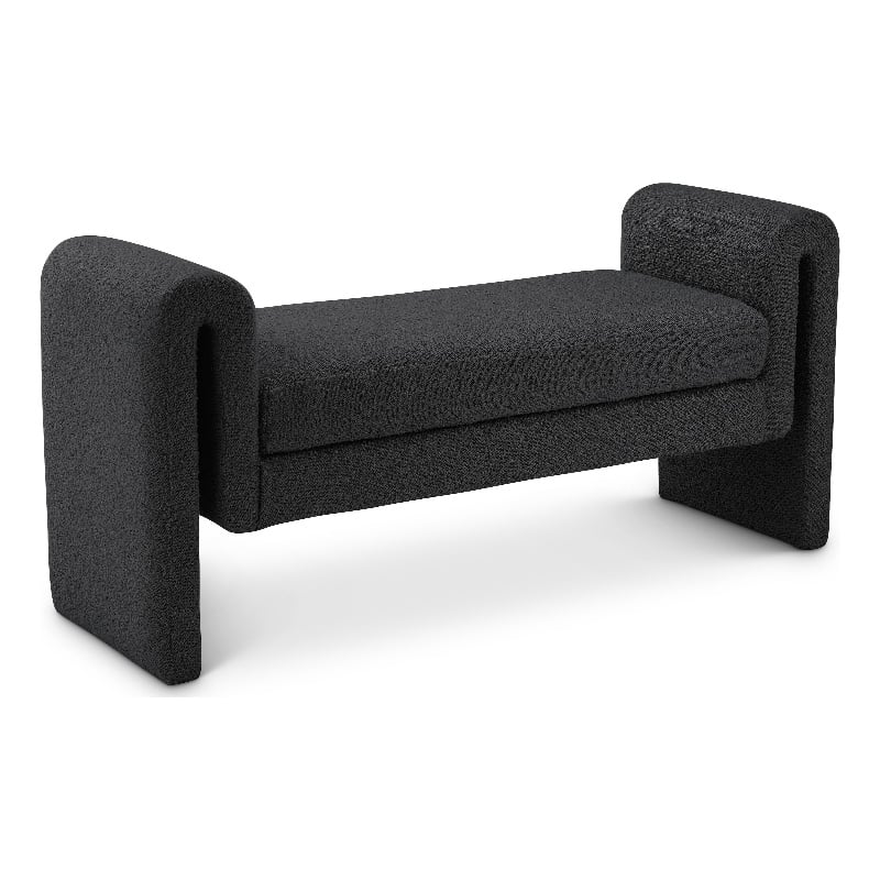 Meridian Furniture Stylus Black Fabric Bench