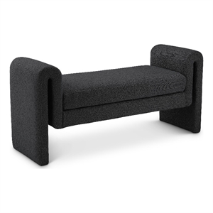 Meridian Furniture Stylus Black Fabric Bench