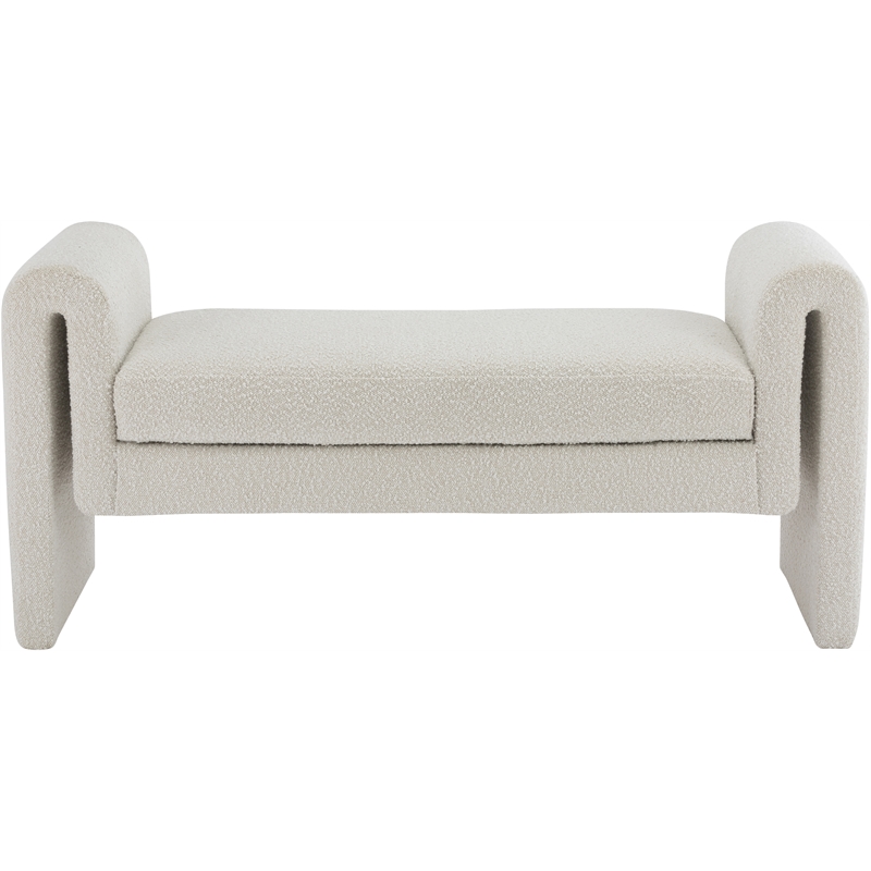 Meridian Furniture Stylus Cream Fabric Bench