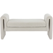 Meridian Furniture Stylus Cream Fabric Bench