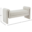 Meridian Furniture Stylus Cream Fabric Bench