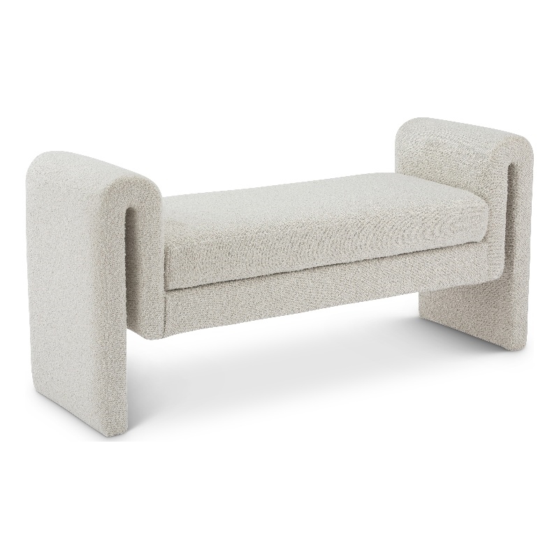 Meridian Furniture Stylus Cream Fabric Bench
