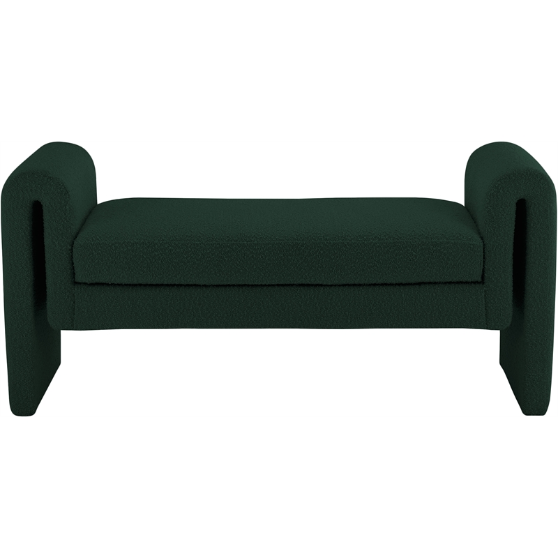 Meridian Furniture Stylus Green Fabric Bench
