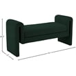 Meridian Furniture Stylus Green Fabric Bench
