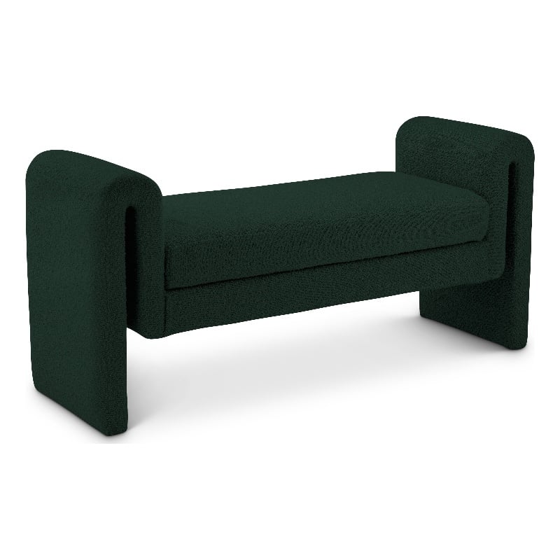 Meridian Furniture Stylus Green Fabric Bench