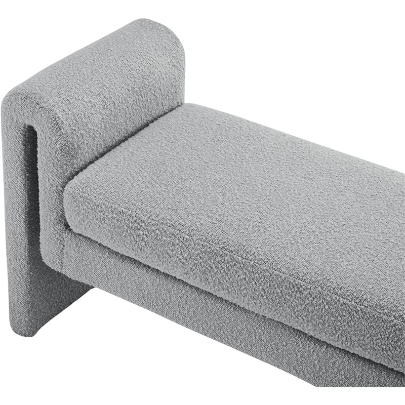 Meridian Furniture Stylus Grey Fabric Bench