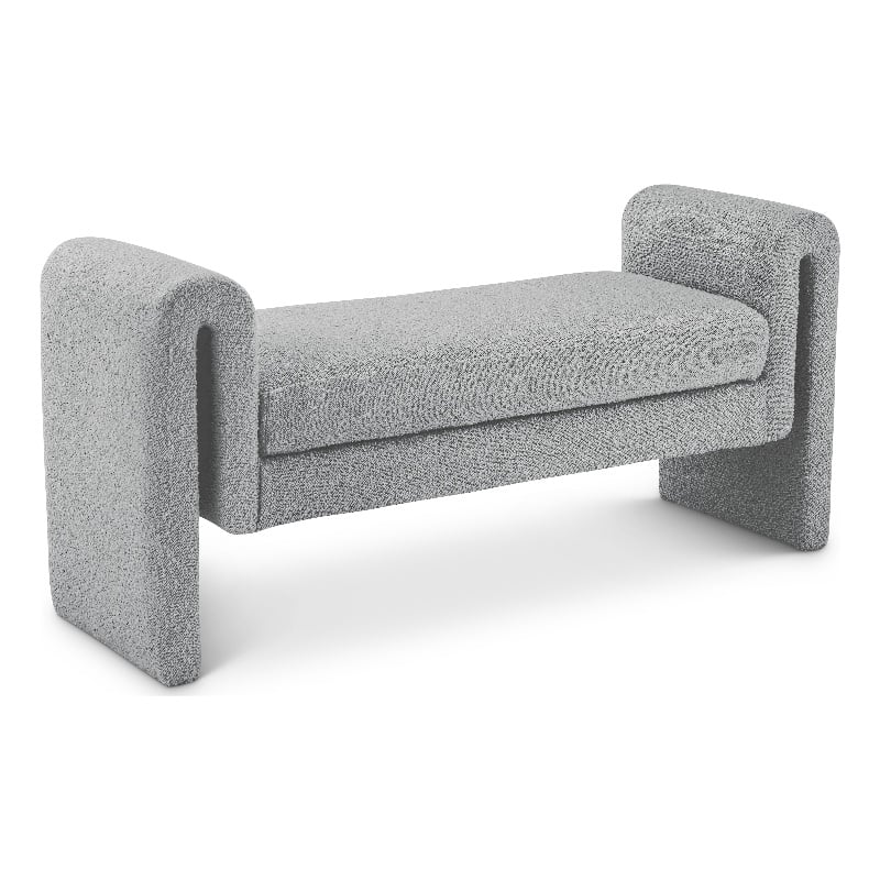Meridian Furniture Stylus Grey Fabric Bench