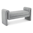 Meridian Furniture Stylus Grey Fabric Bench