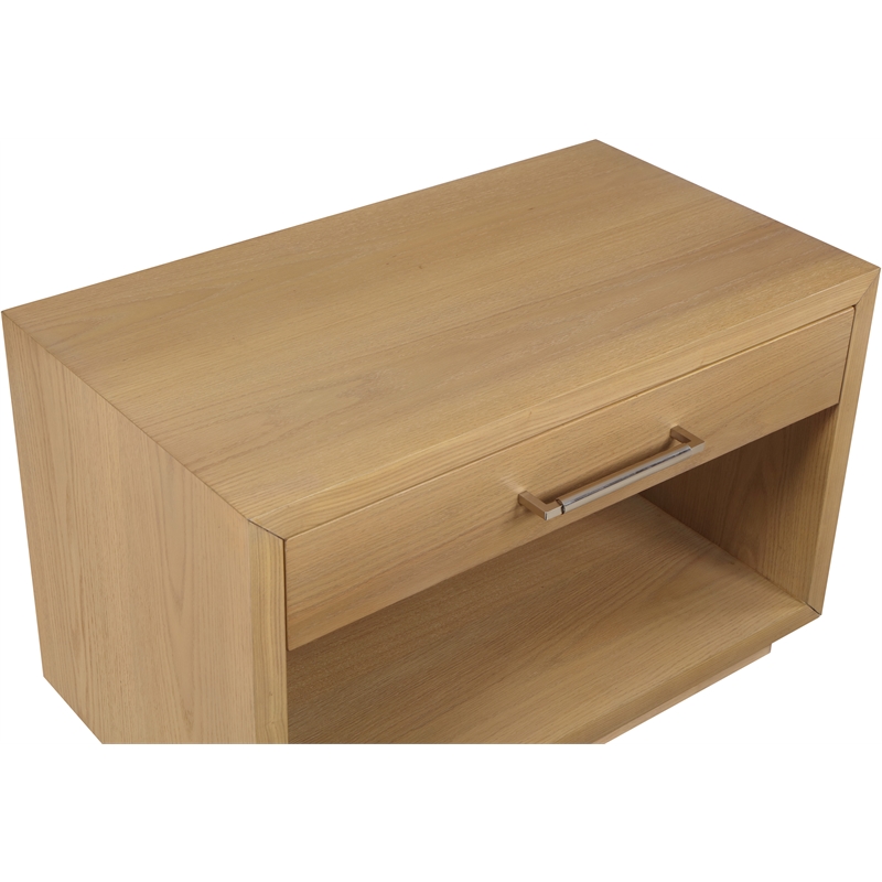 Meridian Furniture Avery Oak Wood Veneer Night Stand
