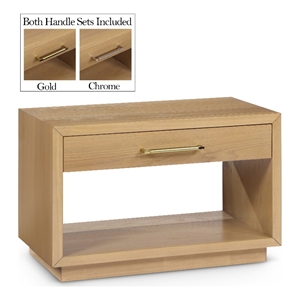 Meridian Furniture Avery Oak Wood Veneer Night Stand