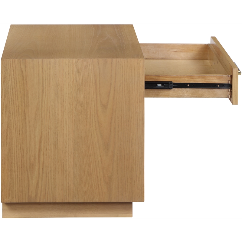 Meridian Furniture Avery Oak Wood Veneer Night Stand
