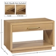 Meridian Furniture Avery Oak Wood Veneer Night Stand