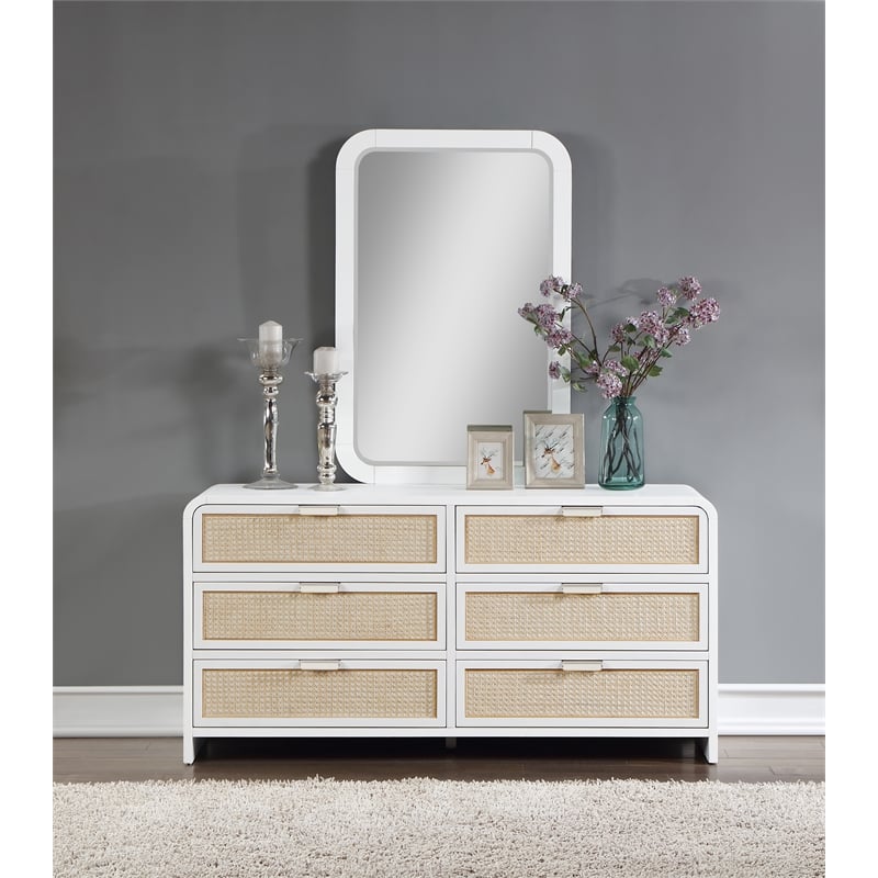 Meridian Furniture Sage White Mirror