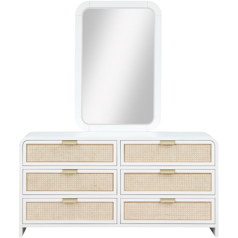 Meridian Furniture Sage White Mirror