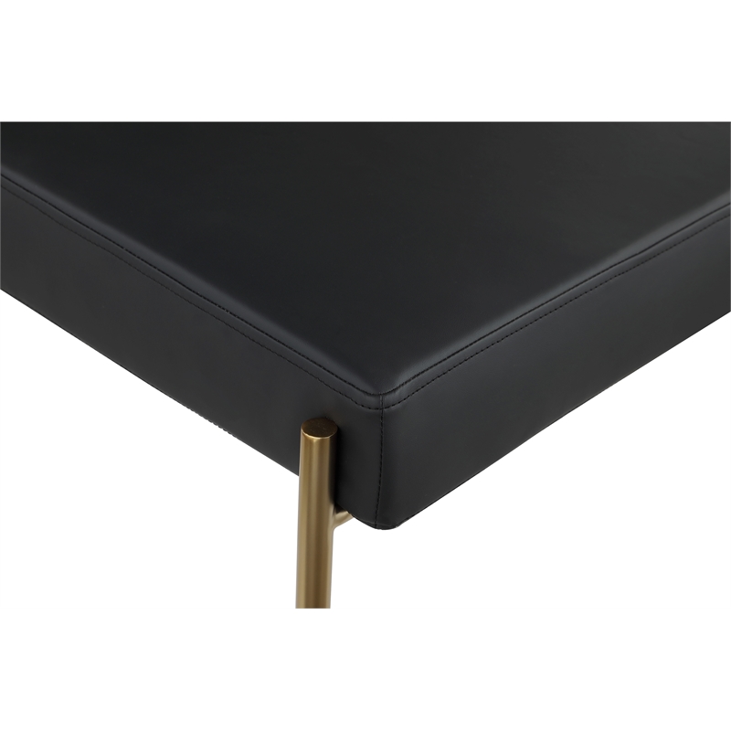 Meridian Furniture Carly Black Vegan Leather / Boucle Dining Chair (Set of 2)