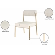 Meridian Furniture Carly Cream Vegan Leather / Boucle Dining Chair (Set of 2)