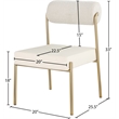 Meridian Furniture Carly Cream Vegan Leather / Boucle Dining Chair (Set of 2)