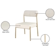 Meridian Furniture Carly Cream Vegan Leather / Boucle Dining Chair (Set of 2)