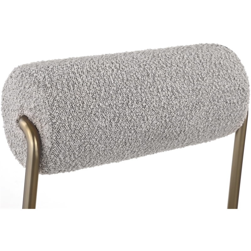 Meridian Furniture Carly Taupe Vegan Leather / Boucle Dining Chair (Set of 2)