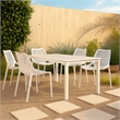 Meridian Furniture Mykonos White Outdoor Patio Dining Chair (Set of 4)