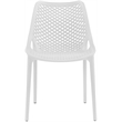 Meridian Furniture Mykonos White Outdoor Patio Dining Chair (Set of 4)