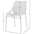 Meridian Furniture Mykonos White Outdoor Patio Dining Chair (Set of 4)