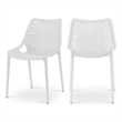 Meridian Furniture Mykonos White Outdoor Patio Dining Chair (Set of 4)