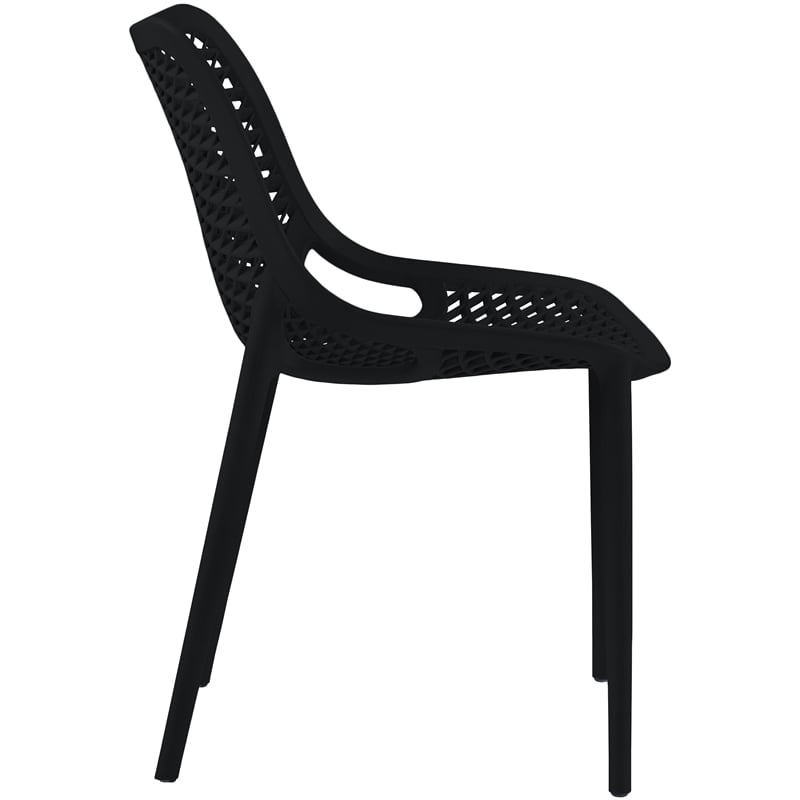 Meridian Furniture Mykonos Black Outdoor Patio Dining Chair (Set of 4)