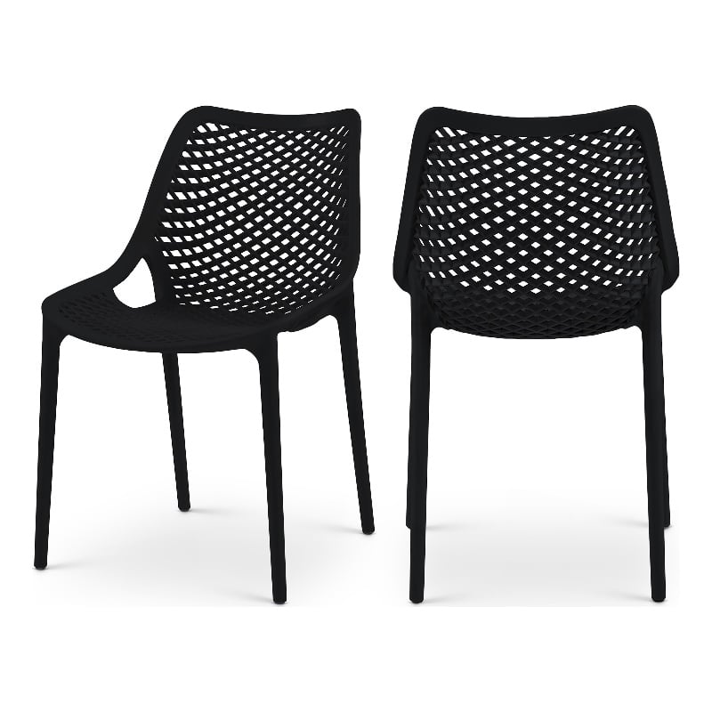 Meridian Furniture Mykonos Black Outdoor Patio Dining Chair (Set of 4)