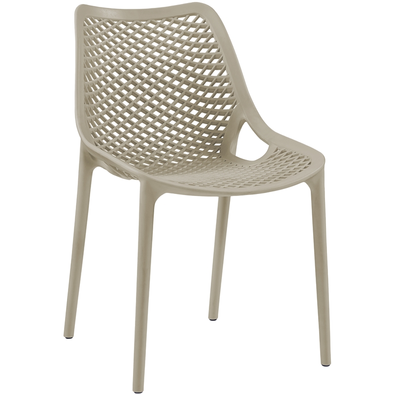 Meridian Furniture Mykonos Taupe Outdoor Patio Dining Chair (Set of 4)