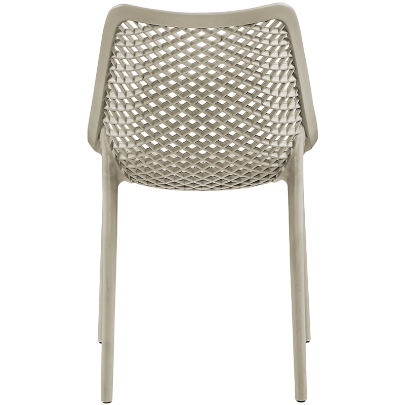 Meridian Furniture Mykonos Taupe Outdoor Patio Dining Chair (Set of 4)