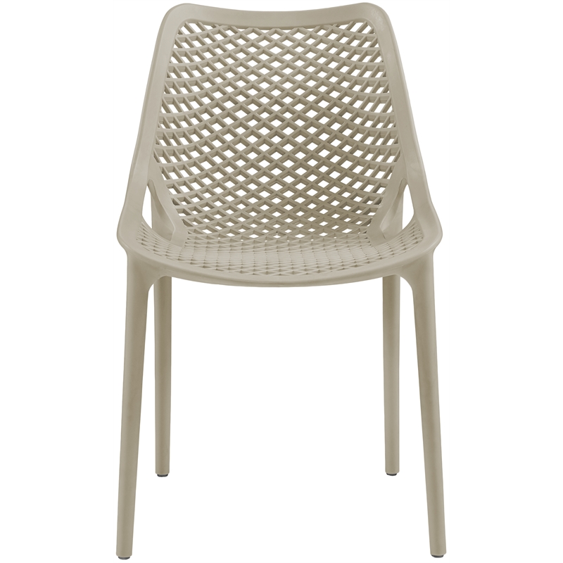 Meridian Furniture Mykonos Taupe Outdoor Patio Dining Chair (Set of 4)