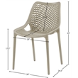 Meridian Furniture Mykonos Taupe Outdoor Patio Dining Chair (Set of 4)