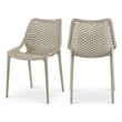 Meridian Furniture Mykonos Taupe Outdoor Patio Dining Chair (Set of 4)