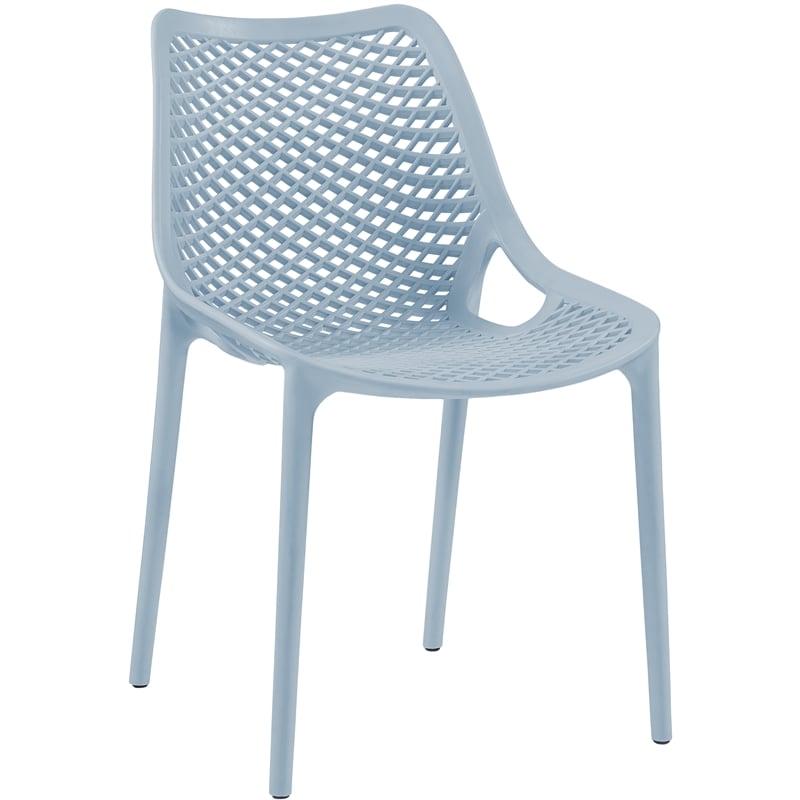 Meridian Furniture Mykonos Sky Blue Outdoor Patio Dining Chair (Set of 4)
